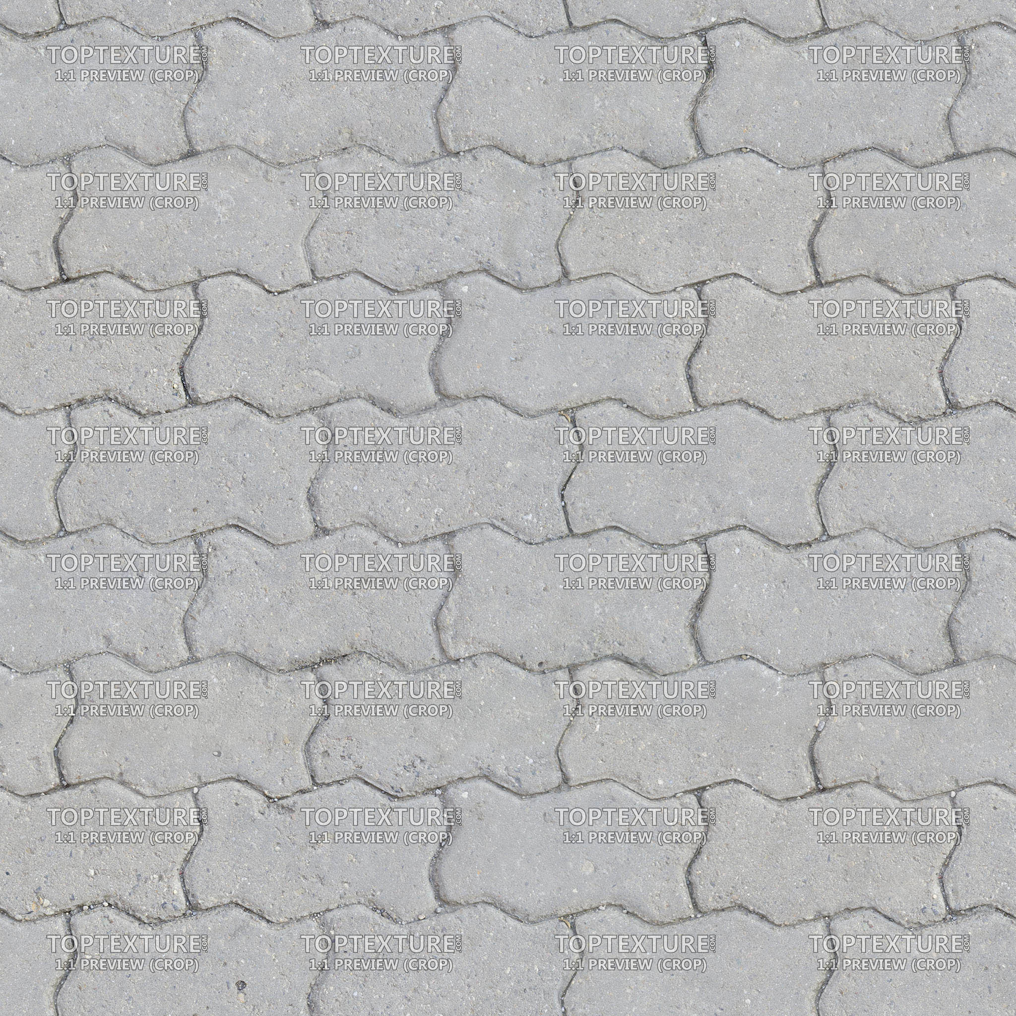 Gray Ground Bricks Wavy - 100% zoom