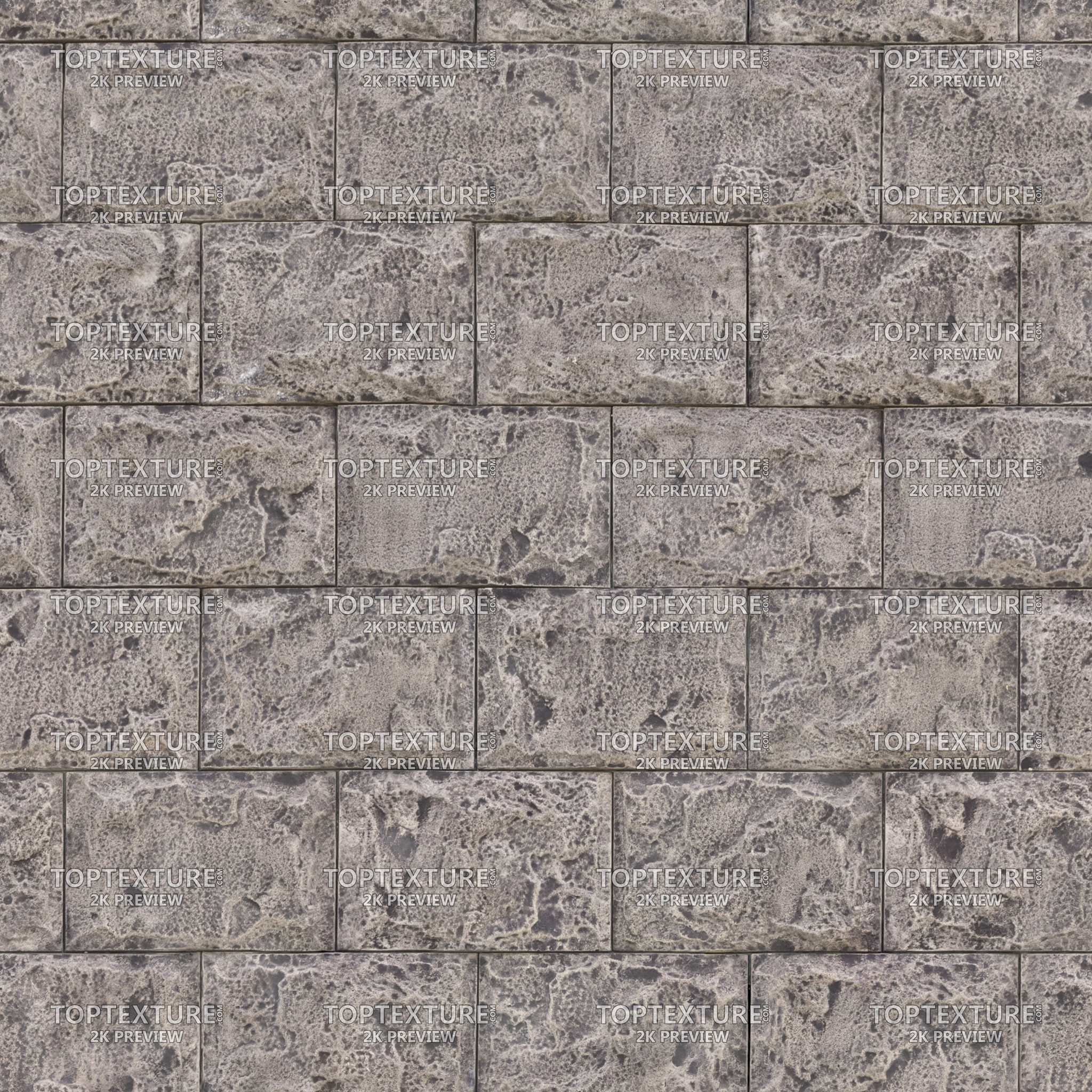 Brown Gray Rough Wall Tiles - 2K preview