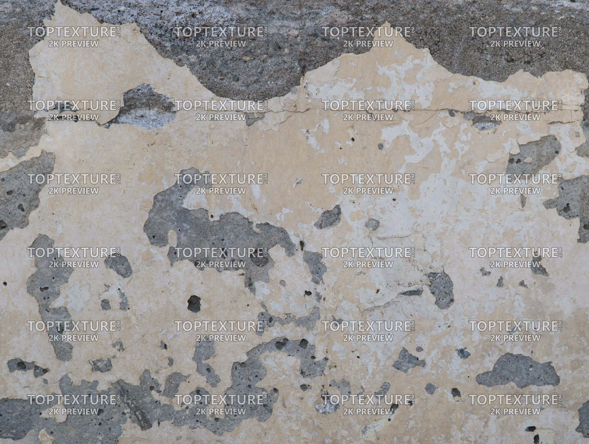 Peeling Grungy Beige Plaster Wall - 2K preview