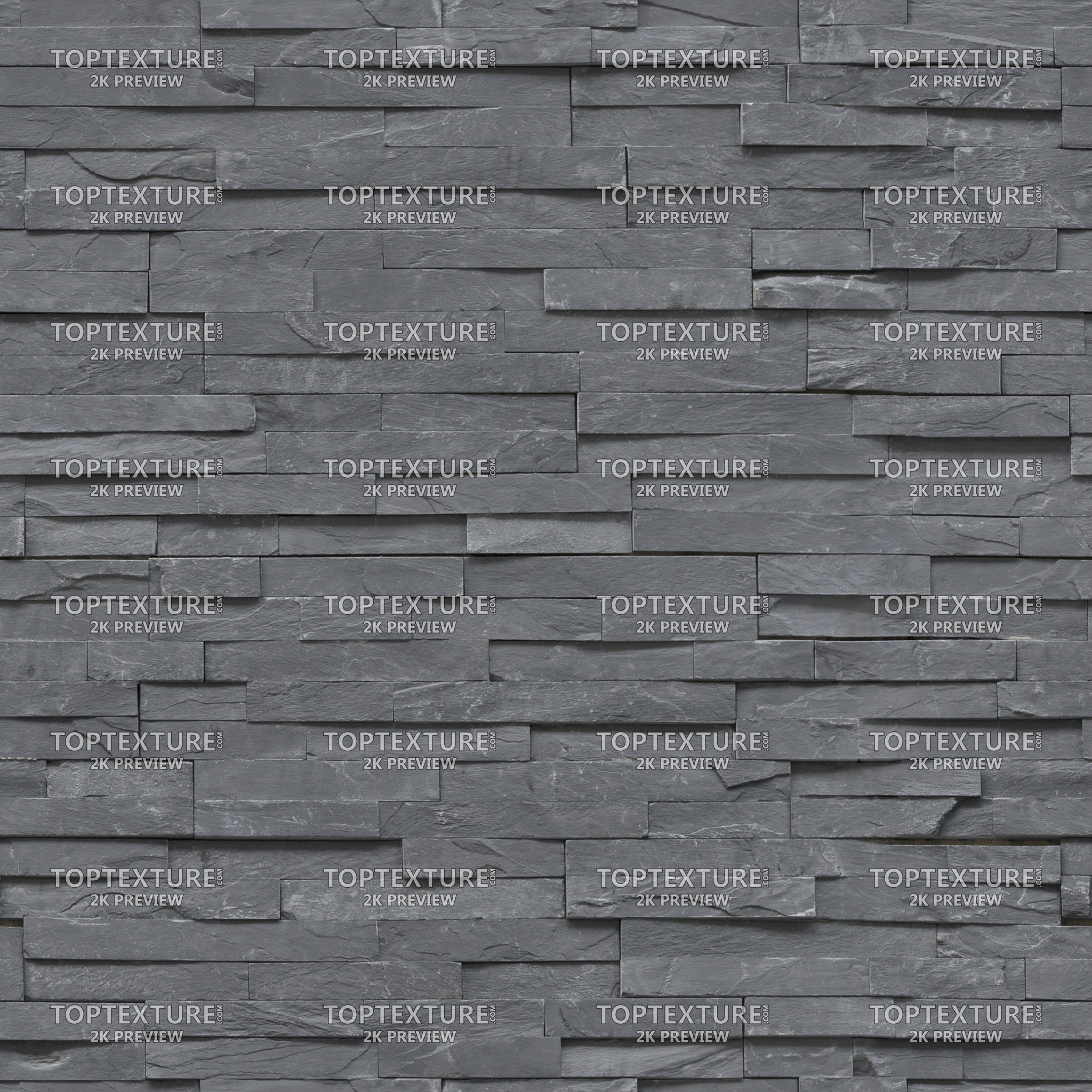 Black Layered Wall Stone Cladding - 2K preview
