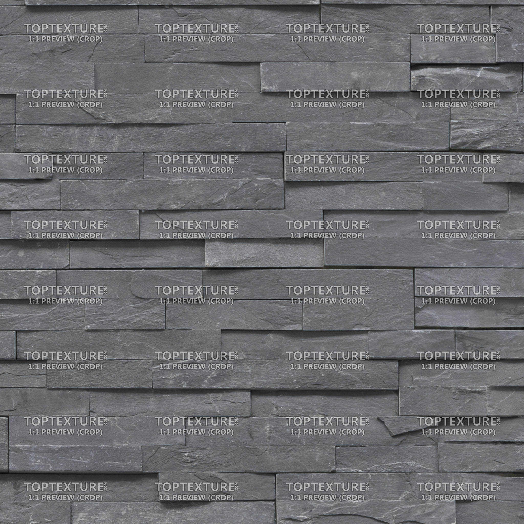 Black Layered Wall Stone Cladding - 100% zoom