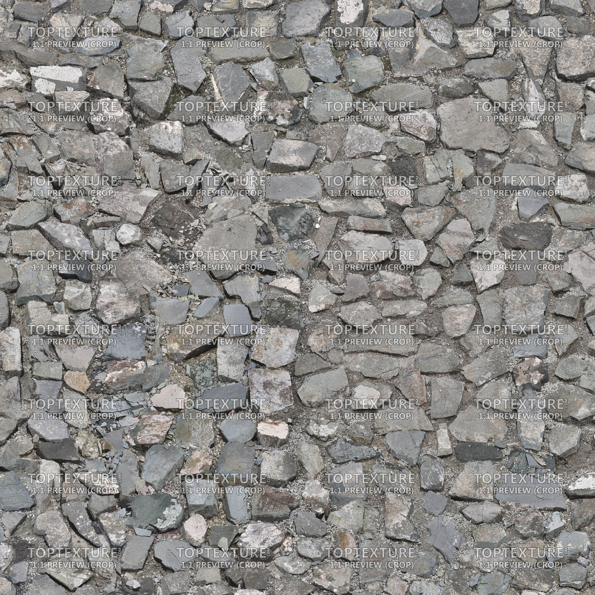 Dark Irregular Shape Stone Wall - 100% zoom