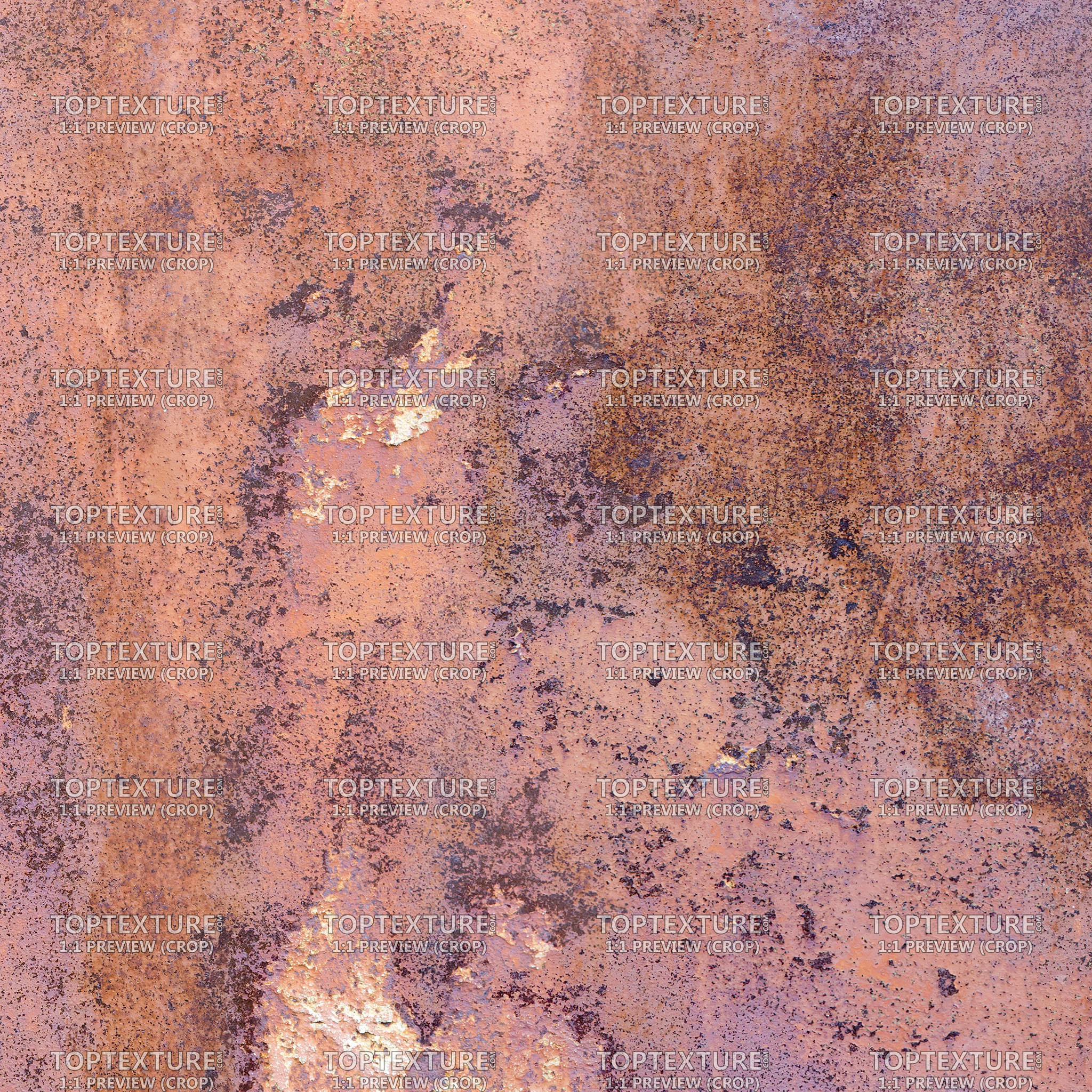 Red Rusty Metal Wall - 100% zoom