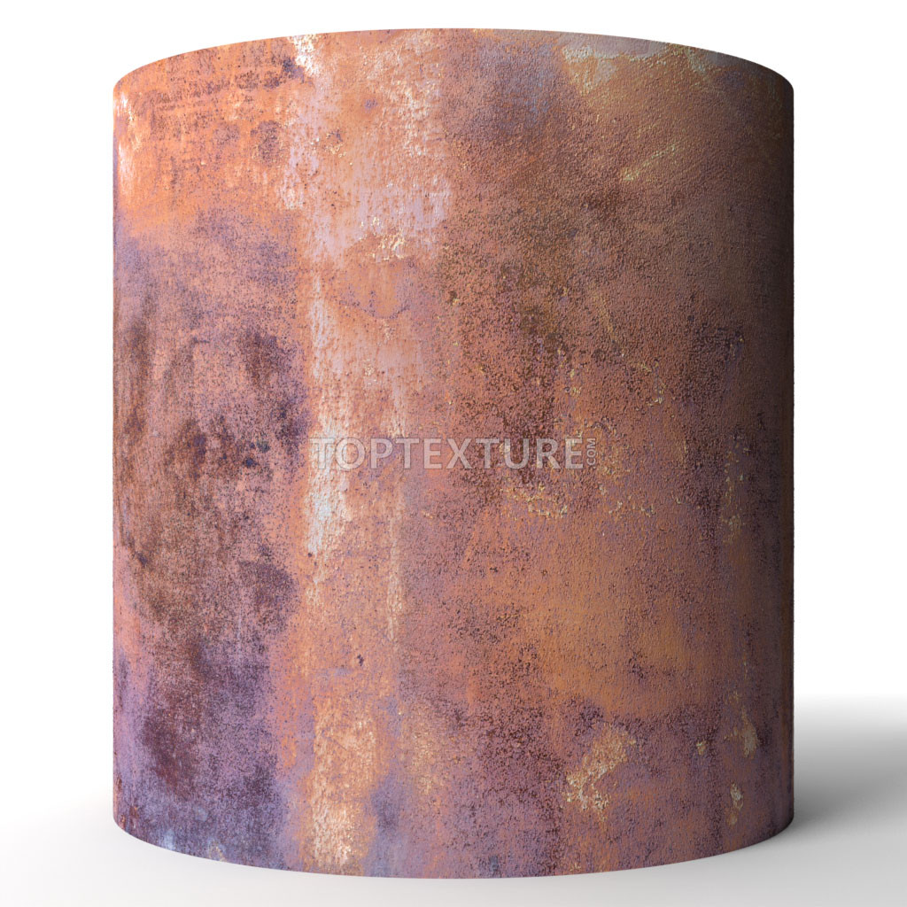 Red Rusty Metal Wall - Render preview