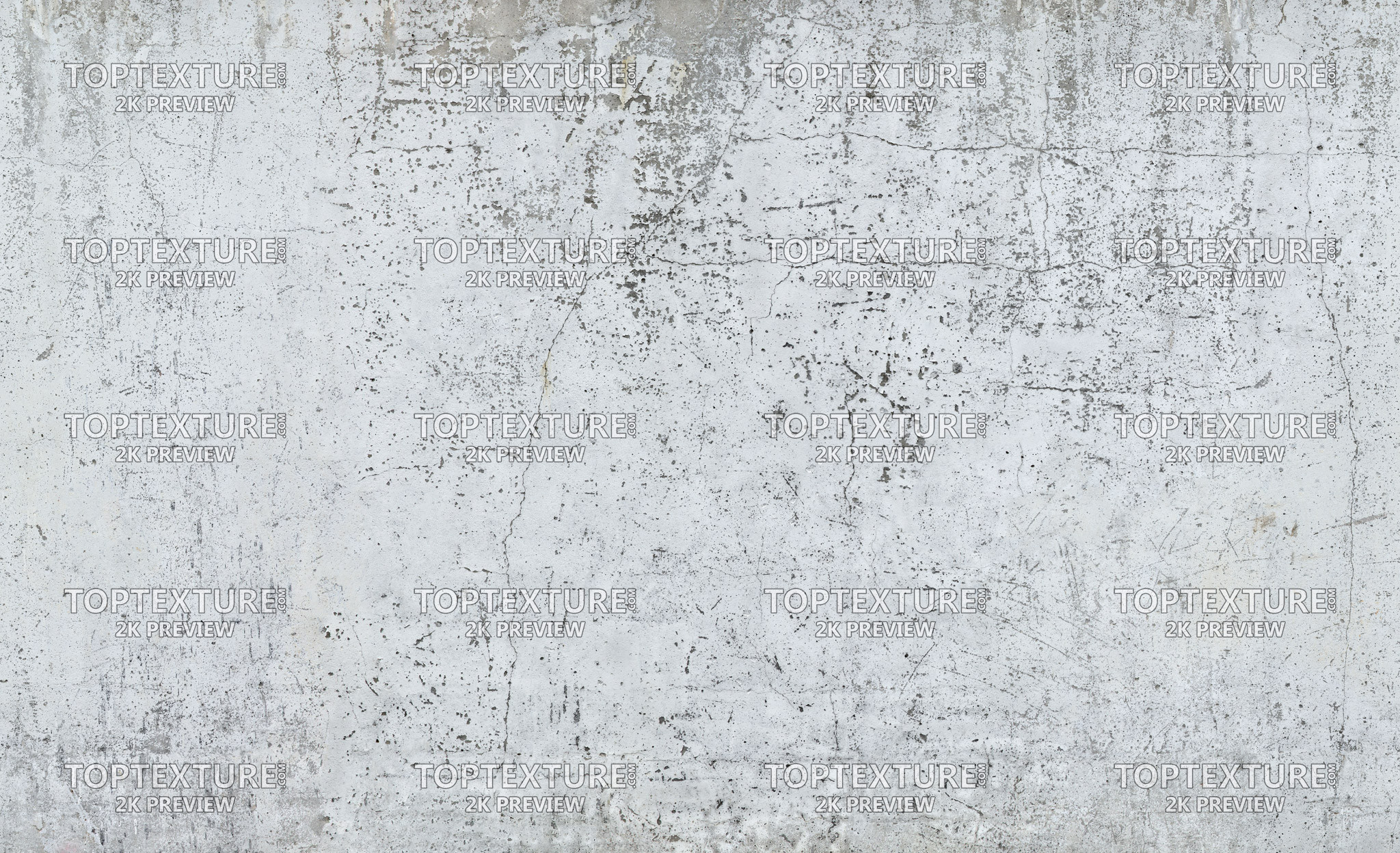 Old Cracked White Painted Wall - 2K preview