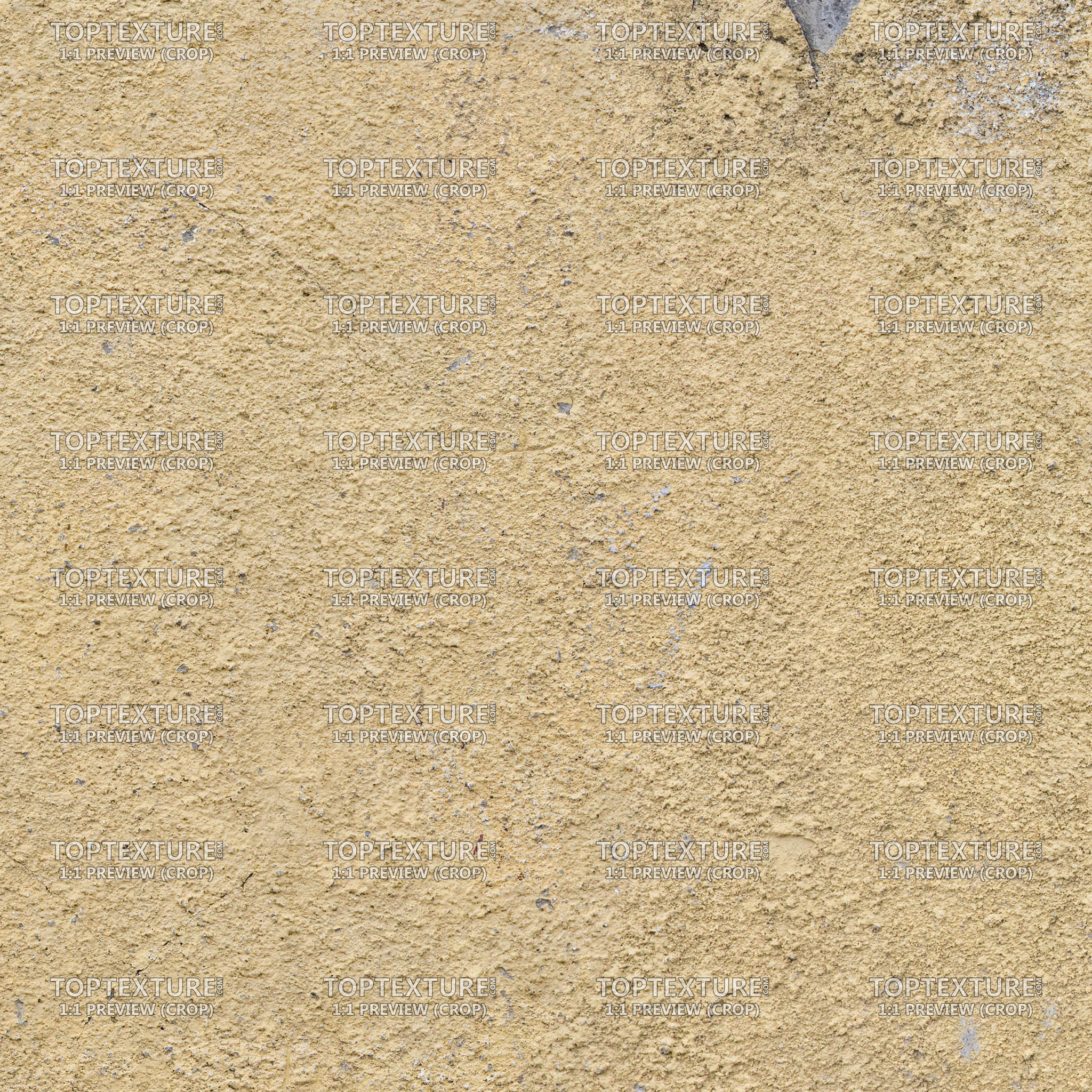 Peeled Top Yellow Plaster Wall - 100% zoom