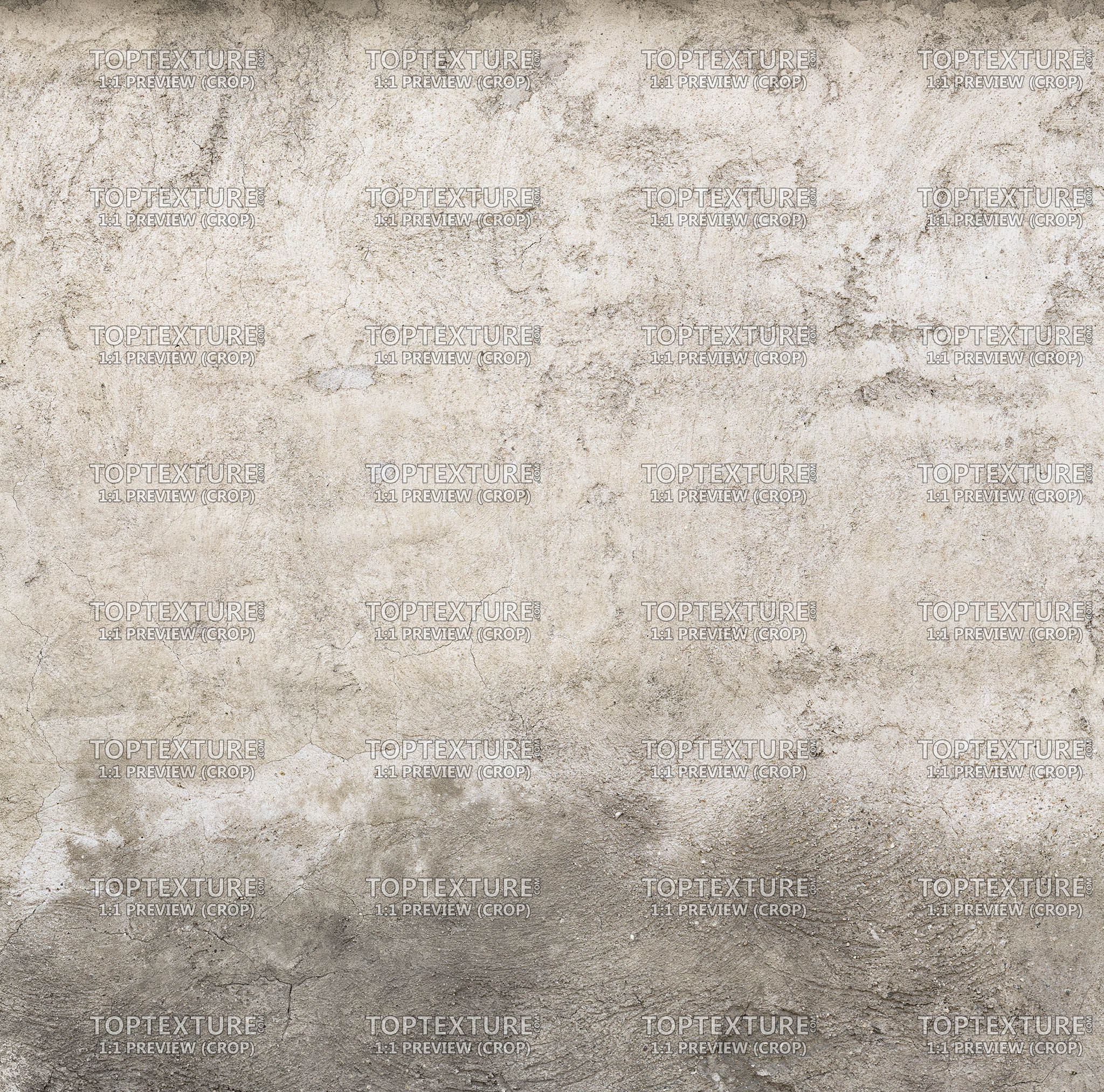 Long Plaster Wall with Bottom Grunge - 100% zoom