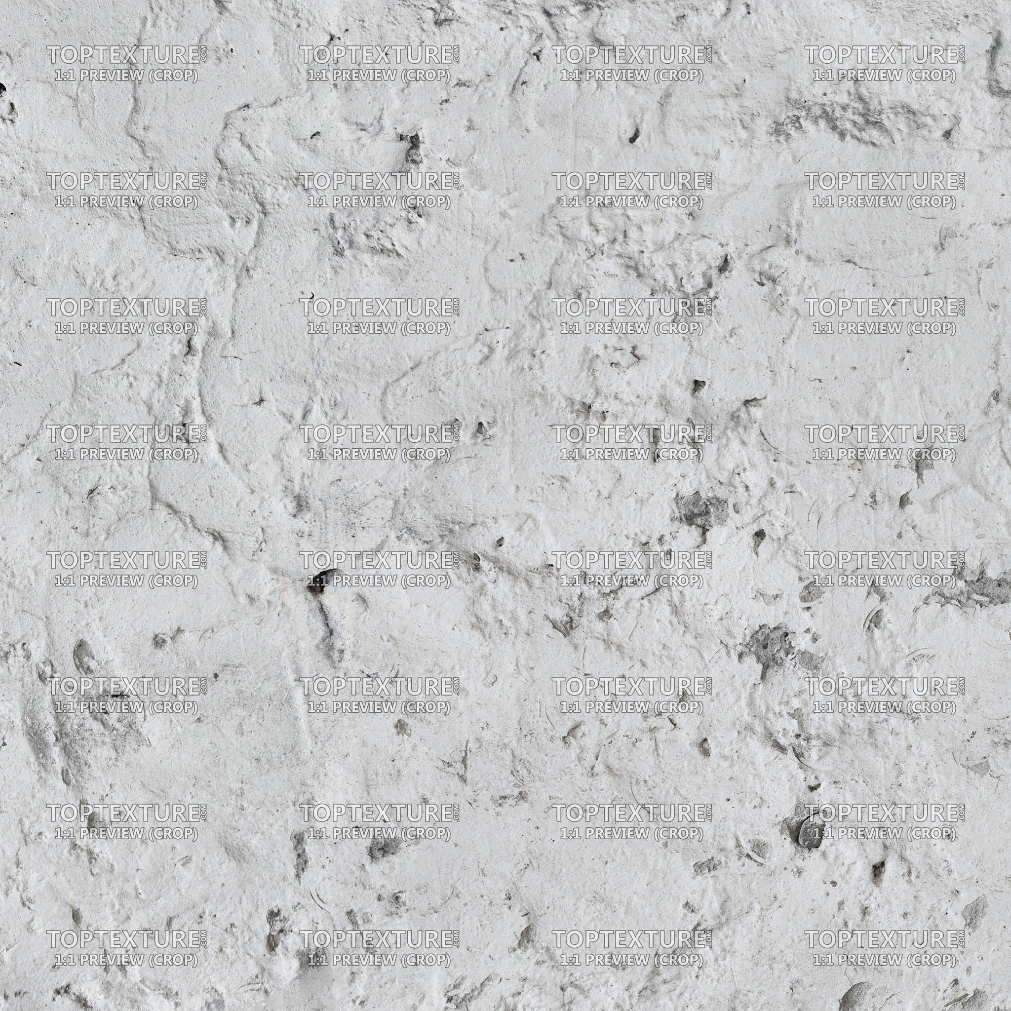 Rough Bumpy White Wall Plaster - 100% zoom
