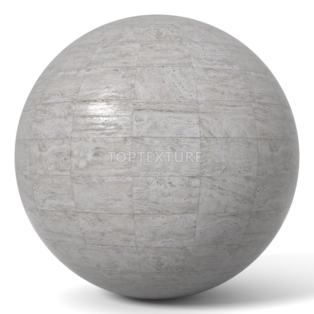 Light Gray Limestone Tiles - Render preview