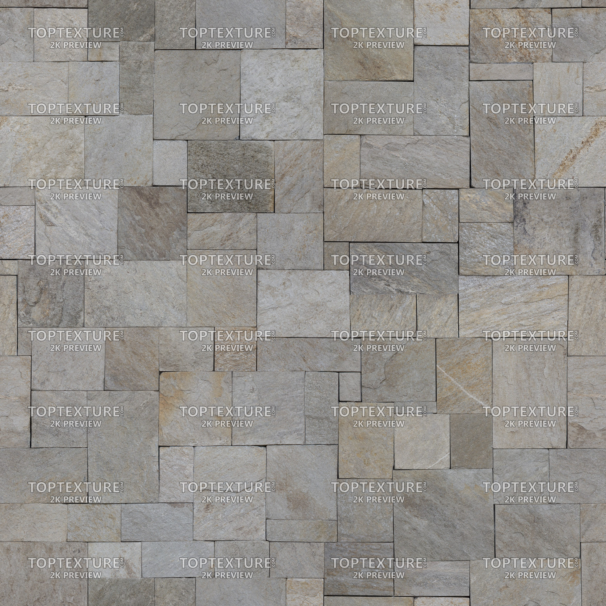 Mixed Squared Stone Tiles - 2K preview