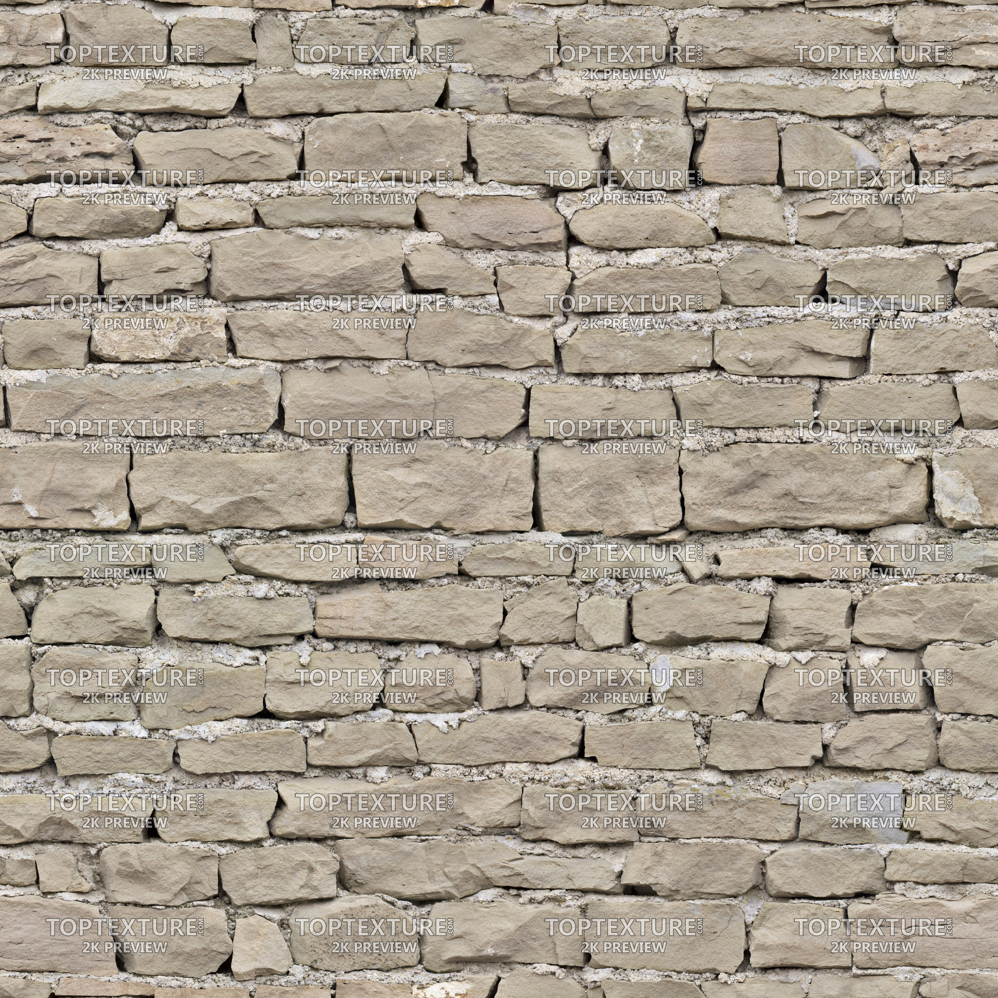 Beige Layered Stone Wall - 2K preview