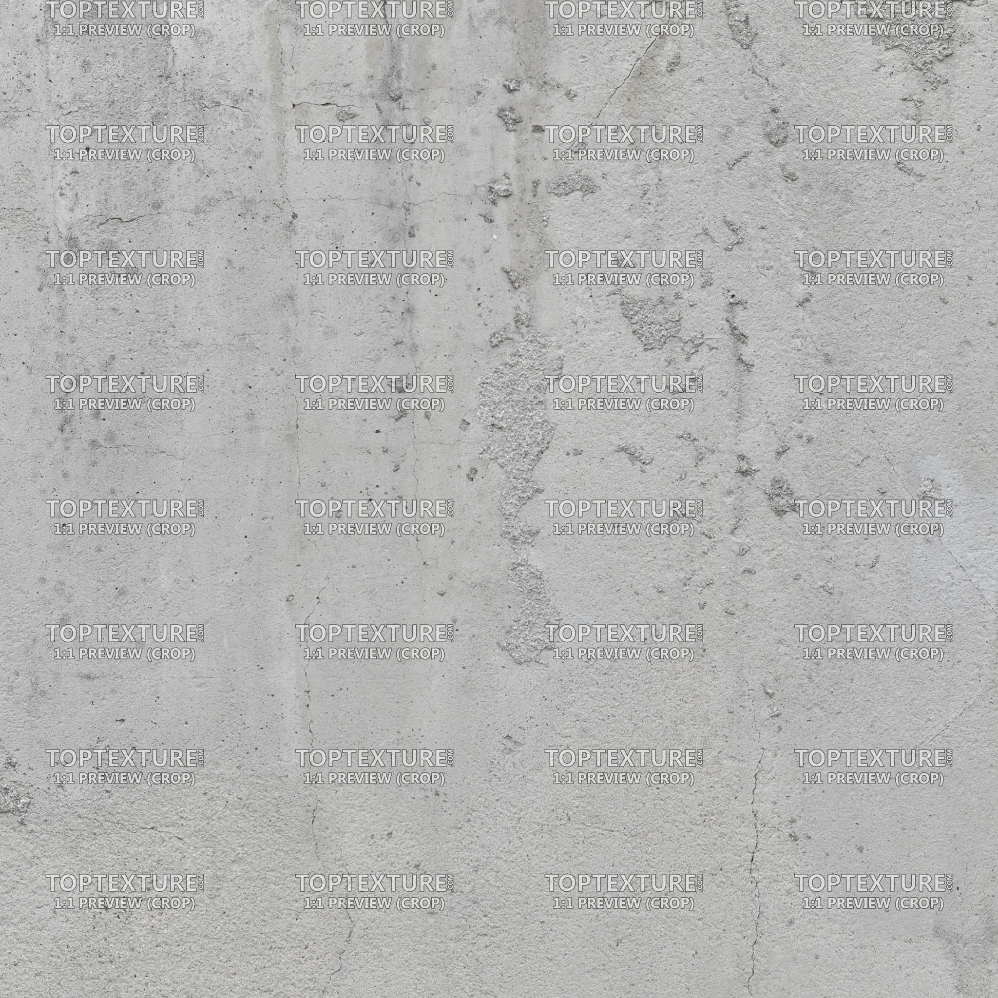 Leaked Cement Plaster on Concrete Wall - 100% zoom