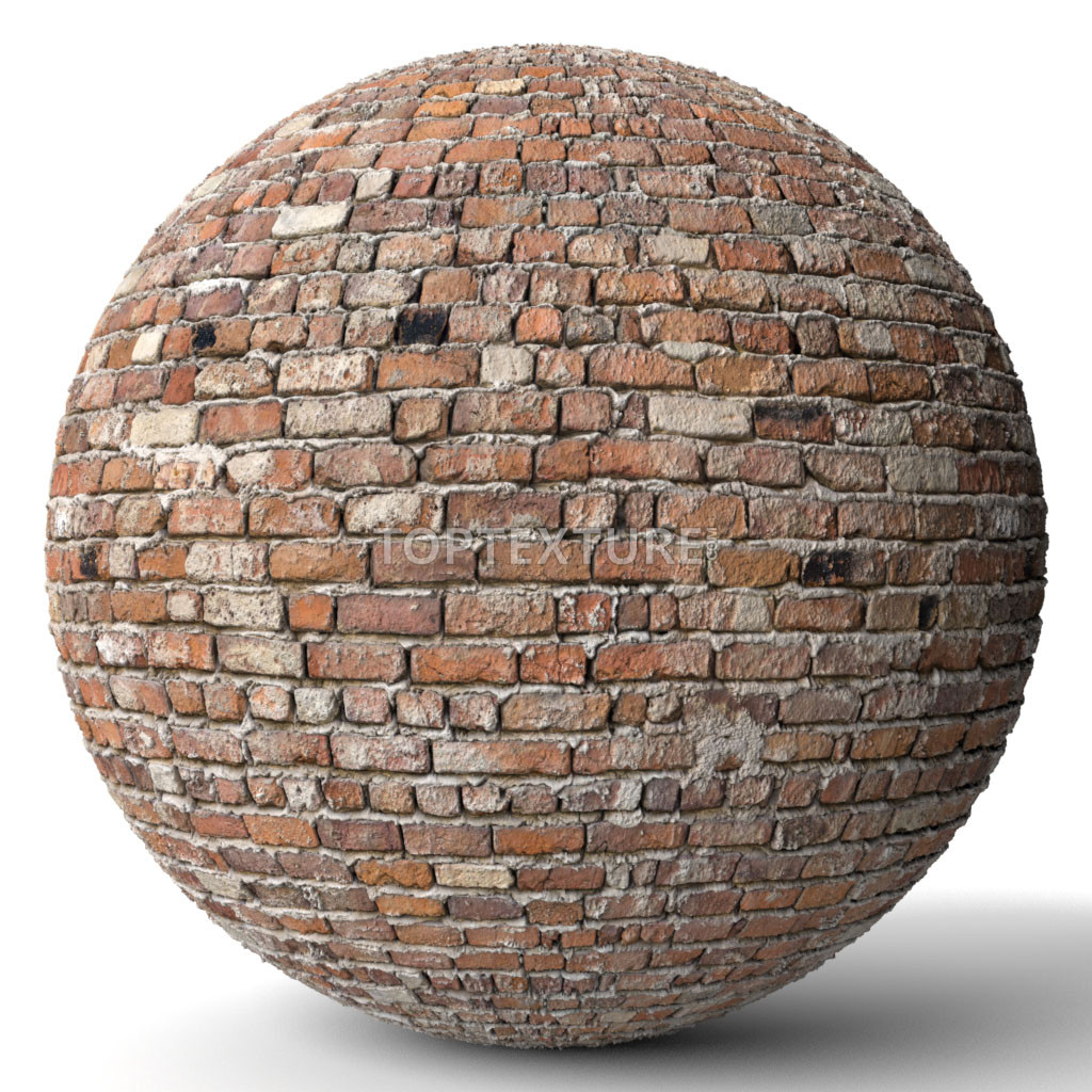 Old Clay Bricks Wall - Render preview