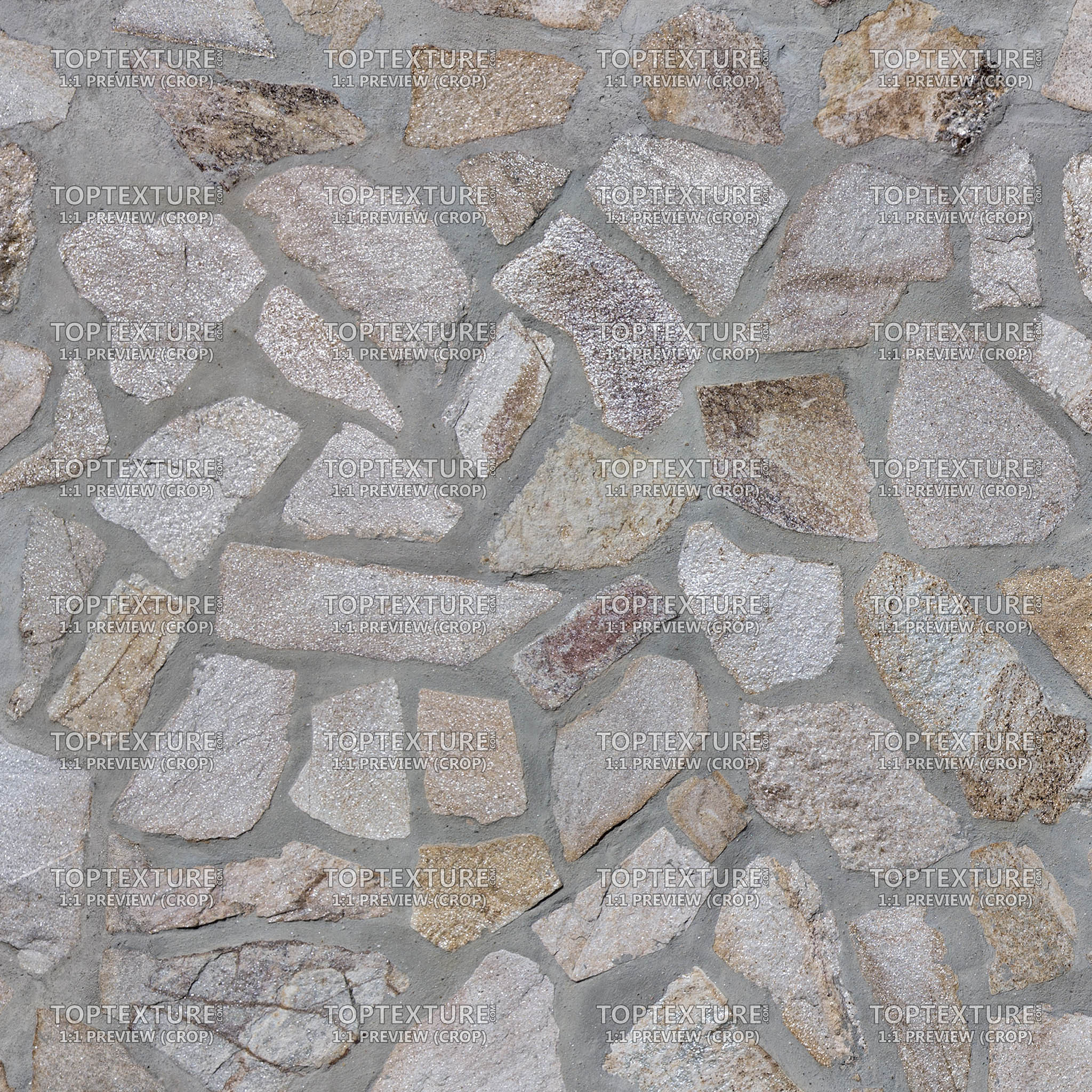 Irregular Stone Tiles with Mica - 100% zoom