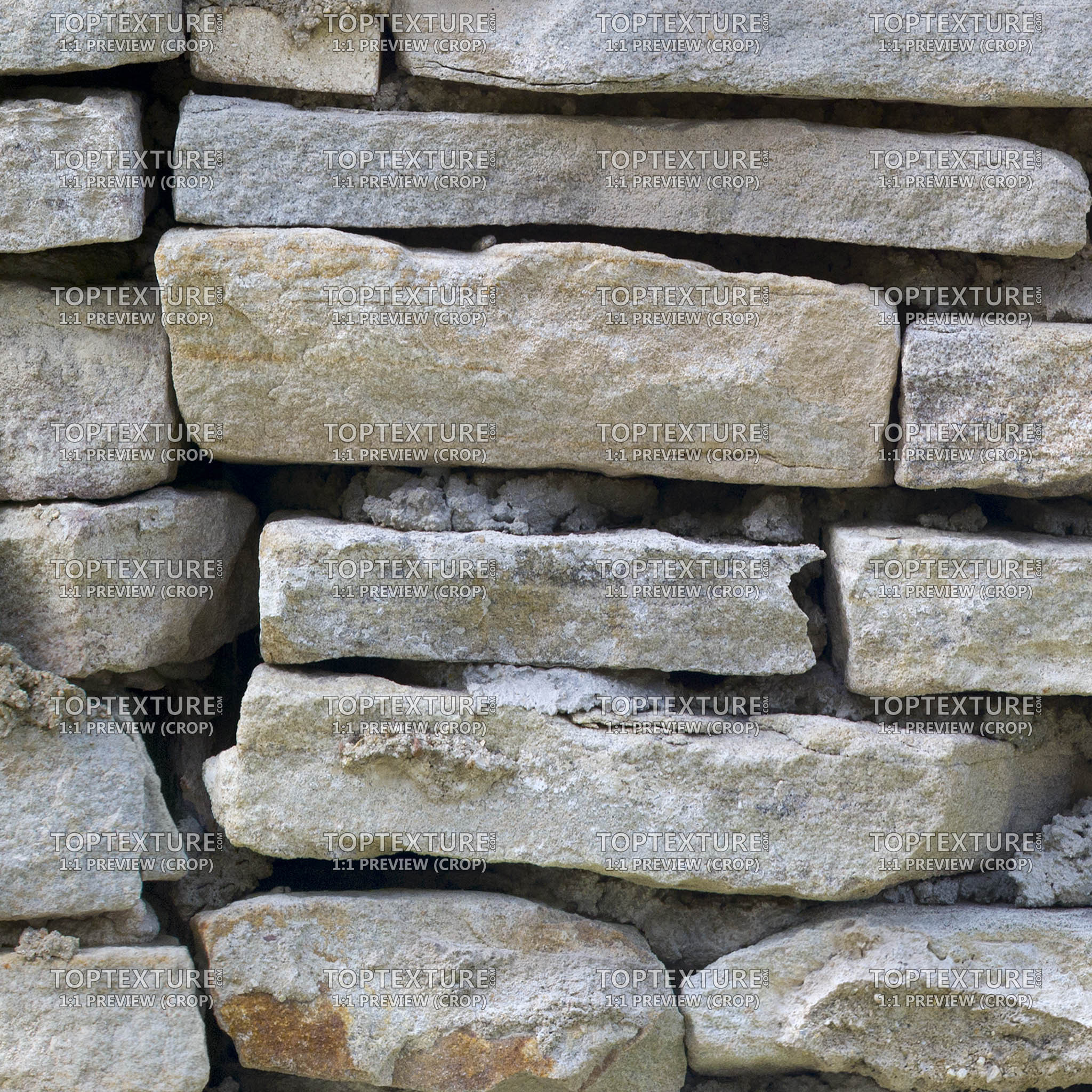 Big Layered Wall Stone - 100% zoom