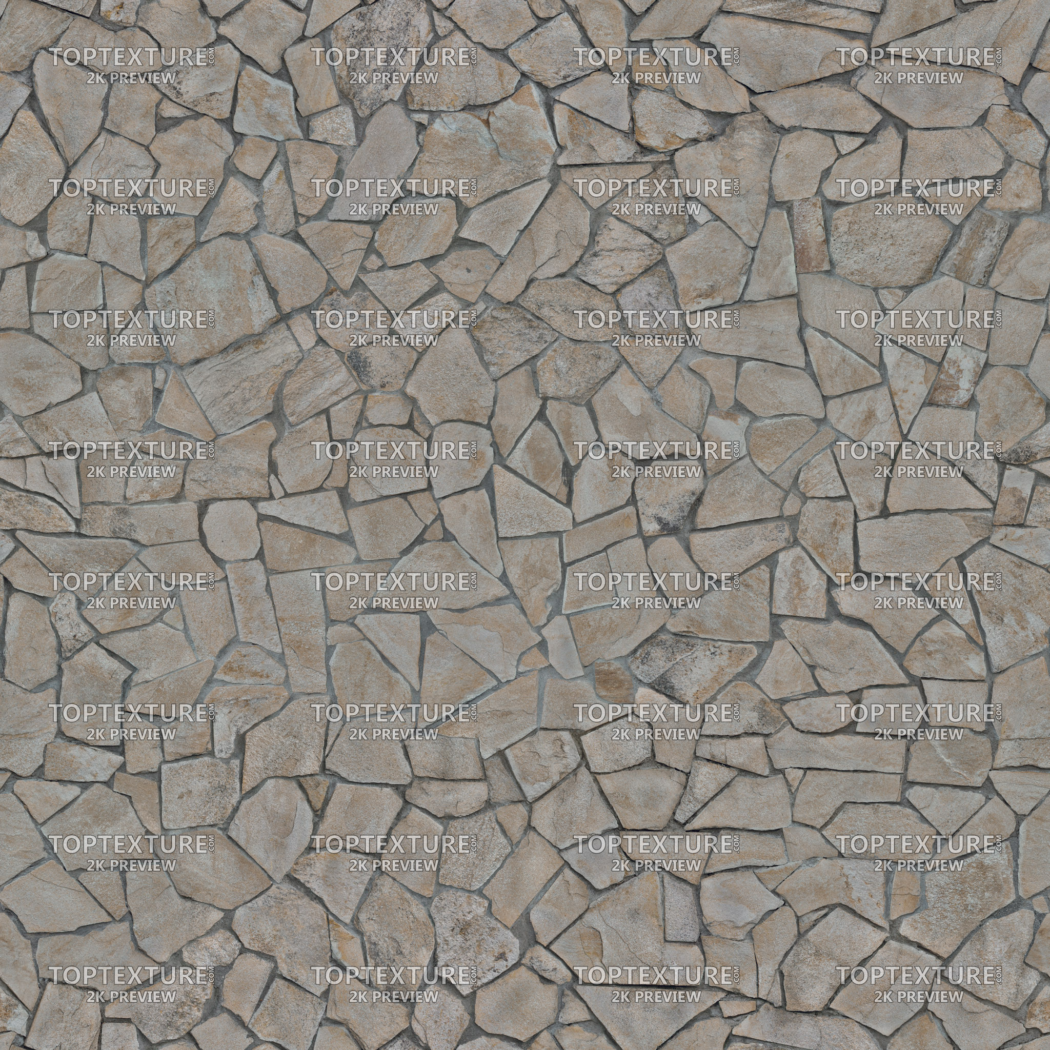 Irregular Shaped Beige-Brown Stone Tiles - 2K preview