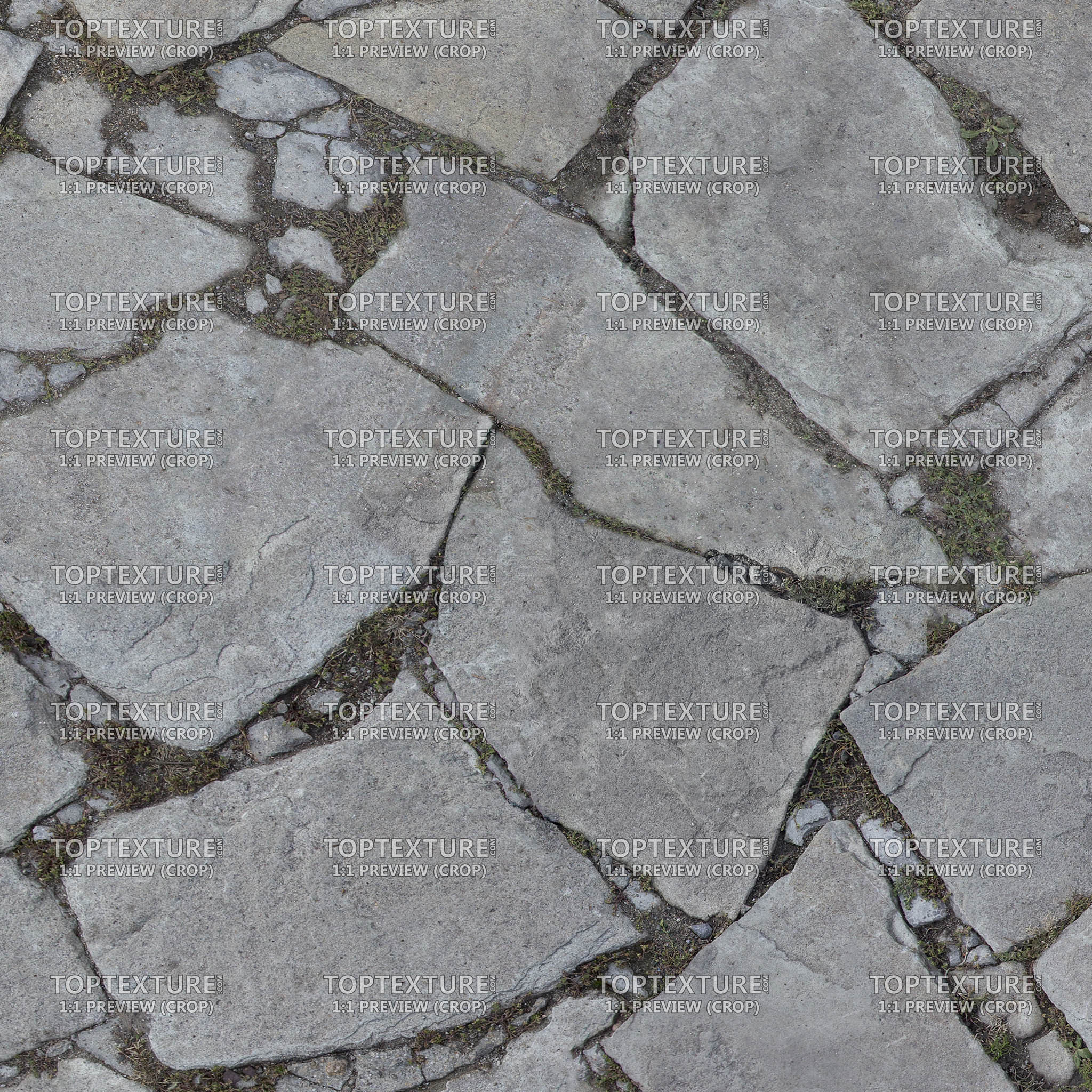 Flagstone Tiles with Big Gaps - 100% zoom