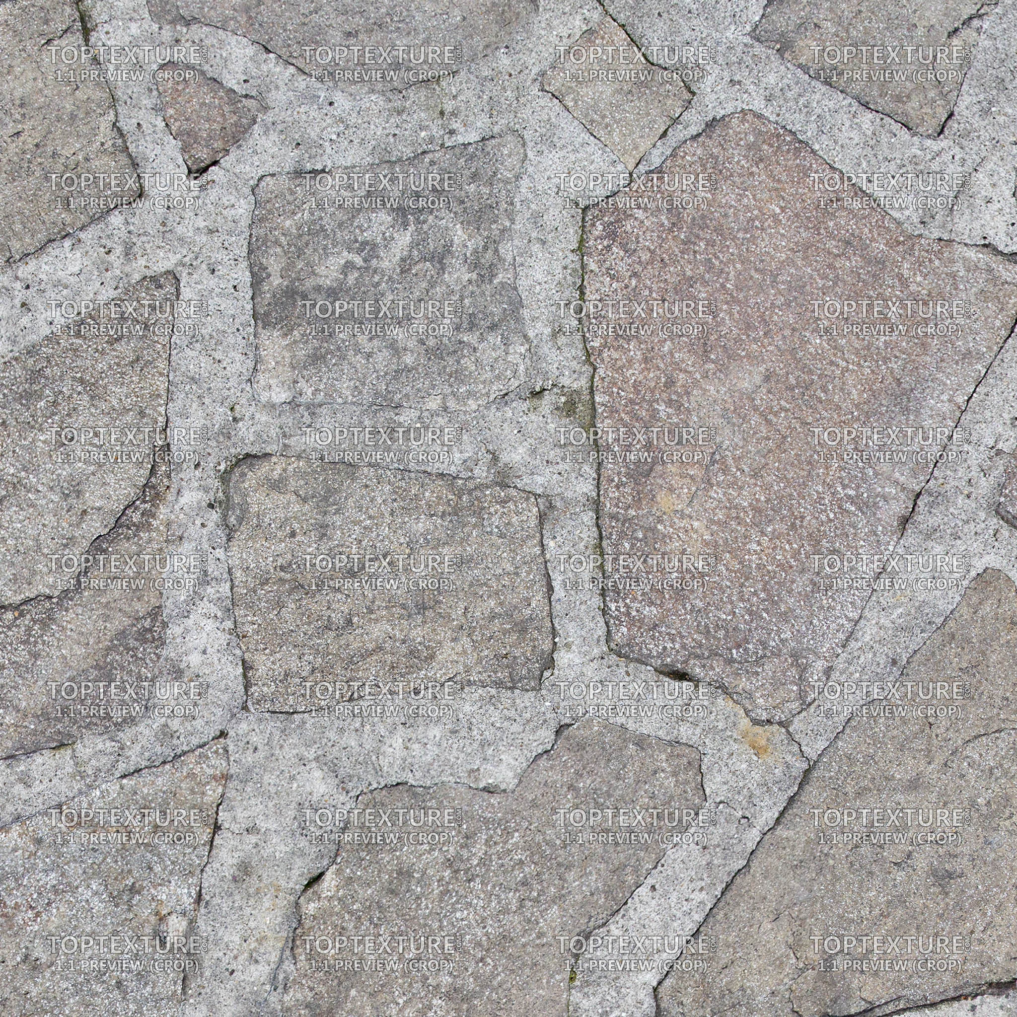 Beige Stone Tiles Cement Gaps - 100% zoom