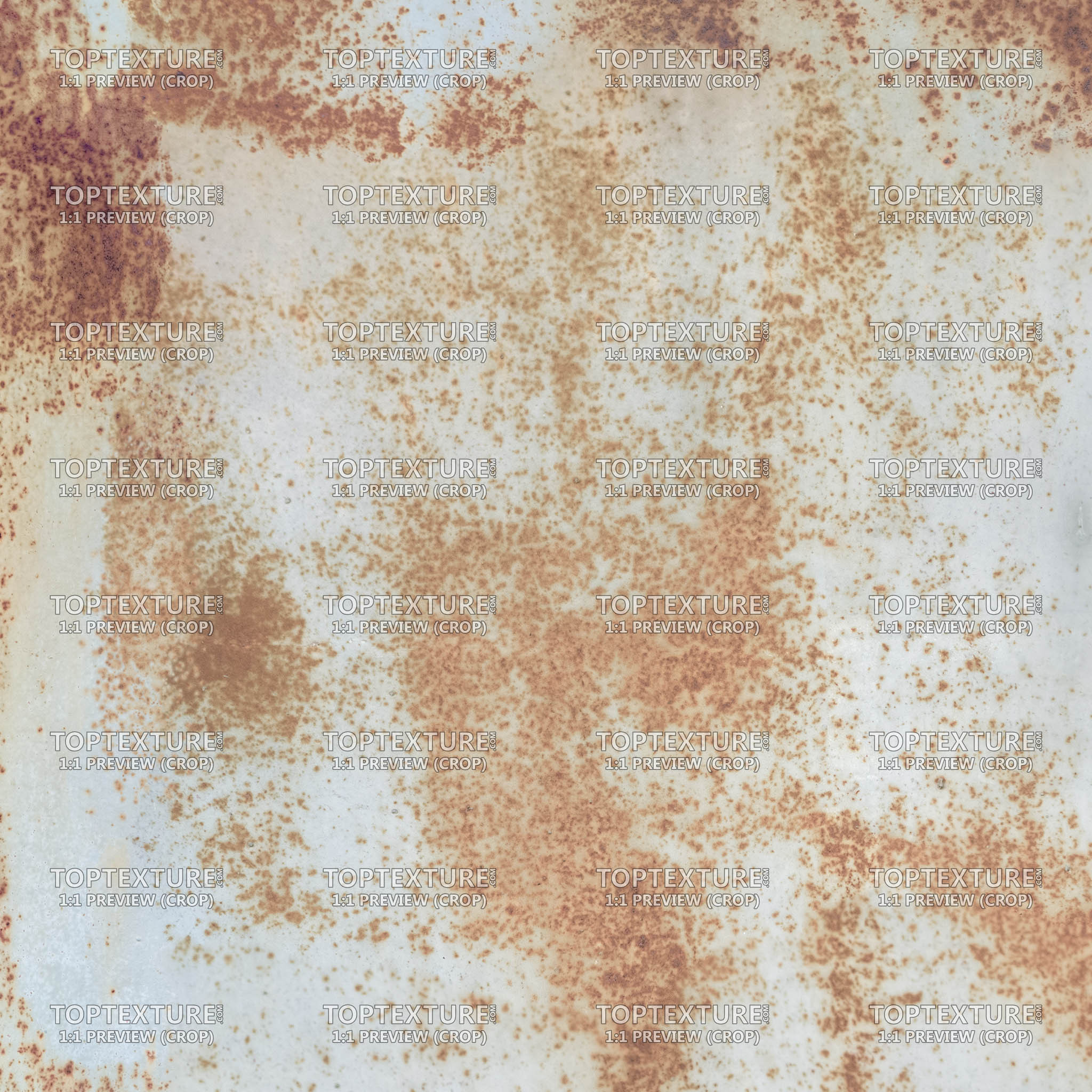 Rusty Spots on Pale Blue Metal - 100% zoom