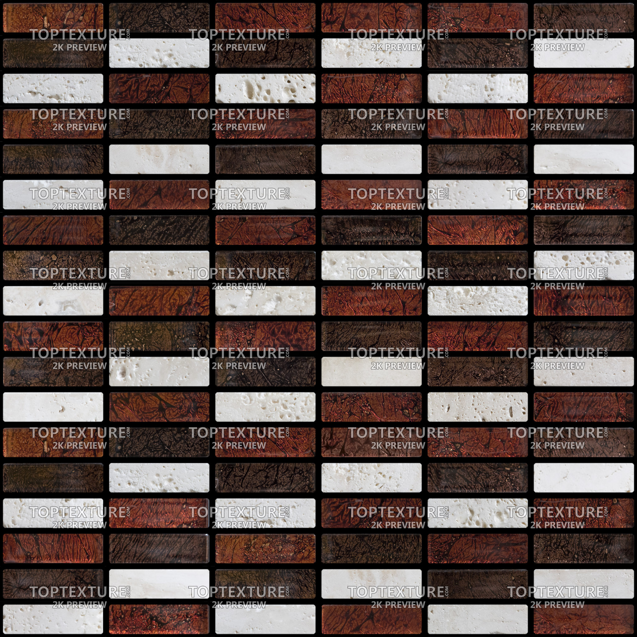 Small Brown-Red-White Interior Tiles - 2K preview