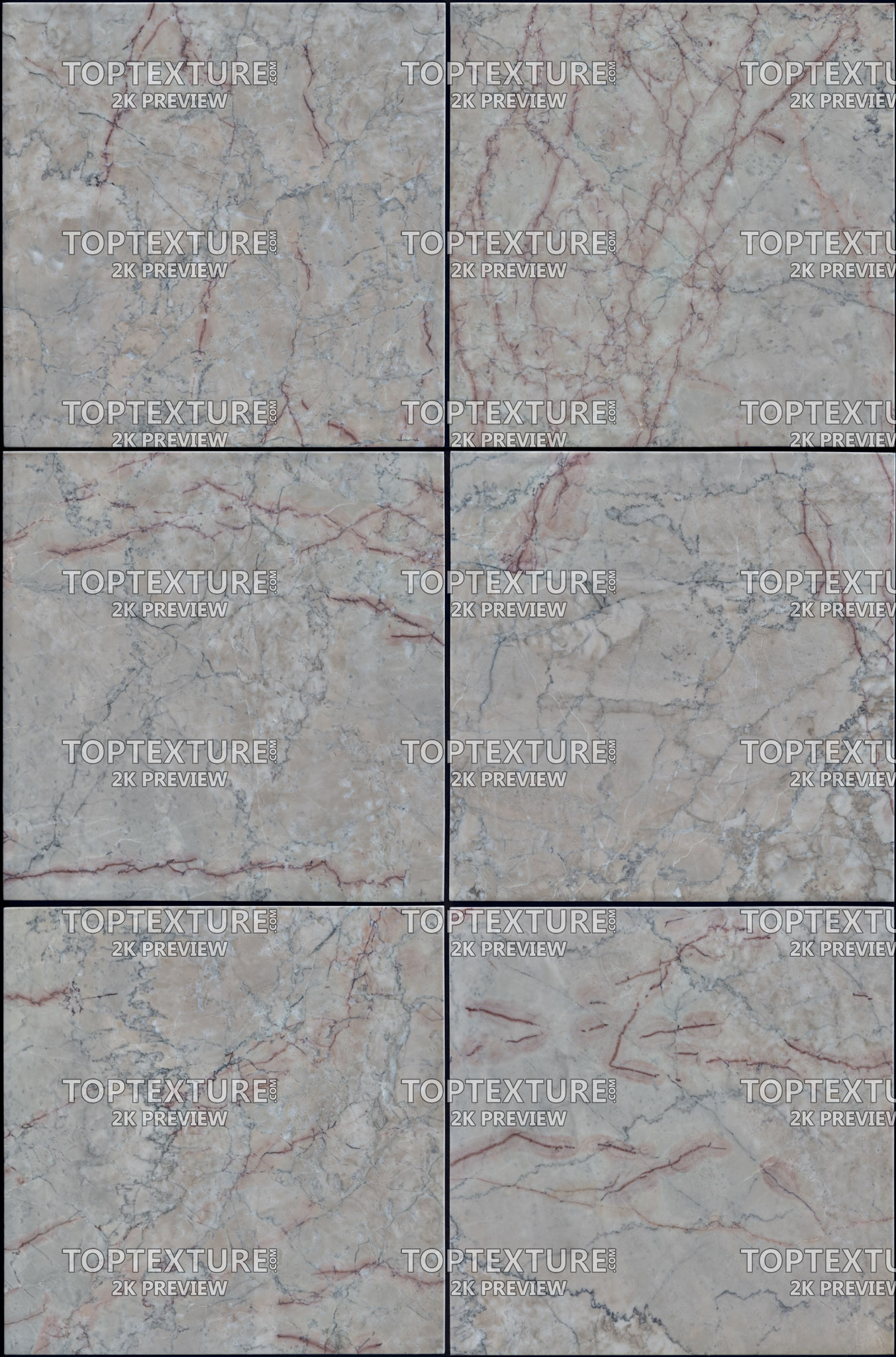 Gray Marble Tiles with Veins - 2K preview