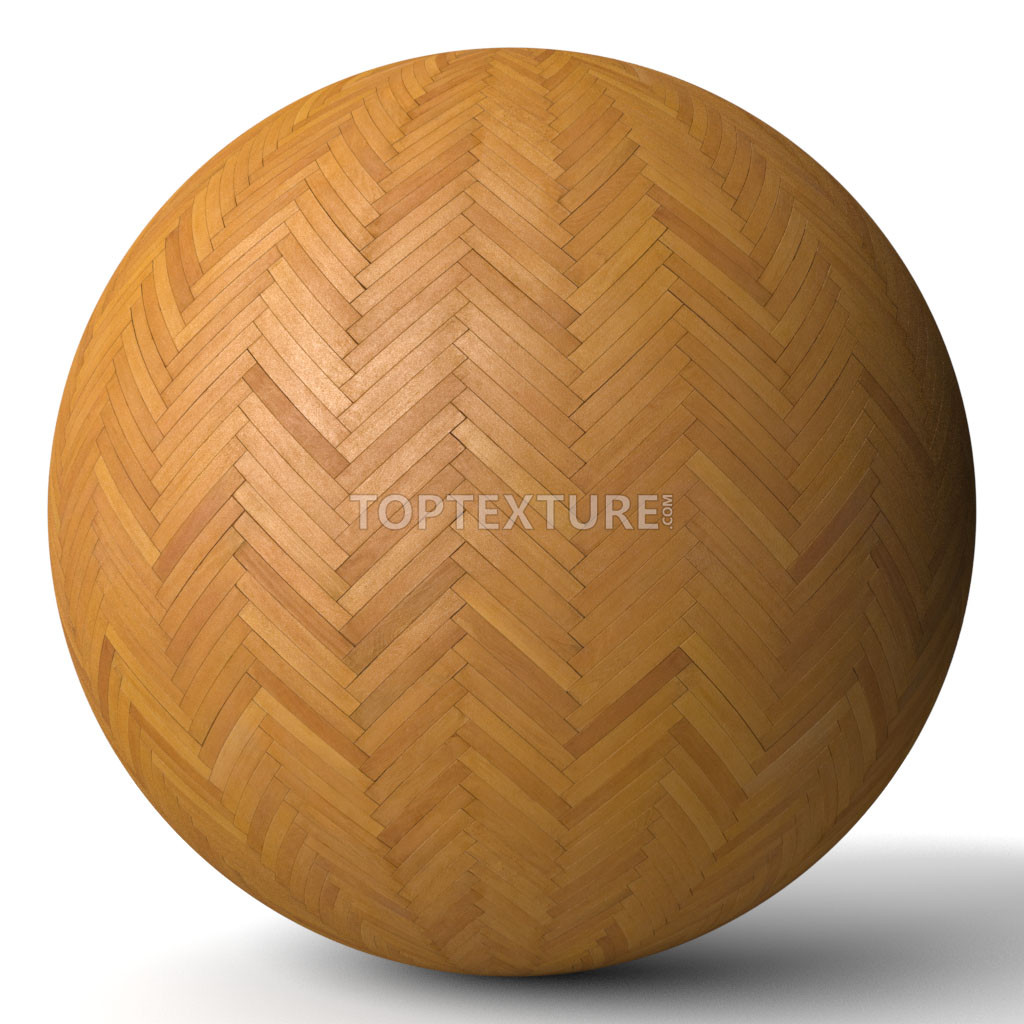 Herringbone Light Oak Wood Flooring - Render preview