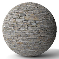 Rough Layered Stone Wall - Render preview