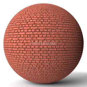 Red Painted Wall Bricks - Render preview
