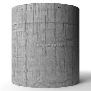 Concrete Wall Slab with Cement Grunge Leaks - Render preview