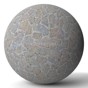 Beige Stone Tiles Cement Gaps - Render preview